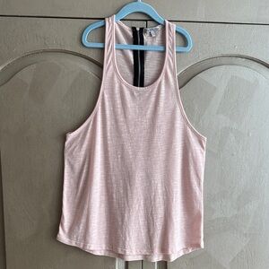 Charlotte Russe Blush Tank Top with Black zipper back size Small